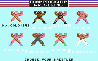 Championship Wrestling screenshot 4 for Commodore 64
